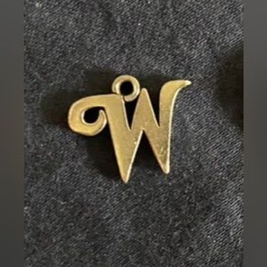 James Avery W Script initial charm